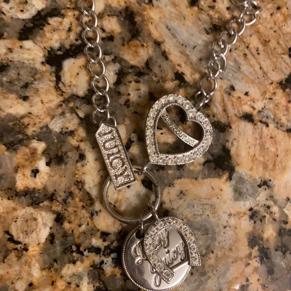 Authentic Juicy Couture silver charm necklace